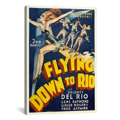 Flying Down to Rio // Vintage Movie Poster (18"W x 26"H x .75"D) - Cult ...