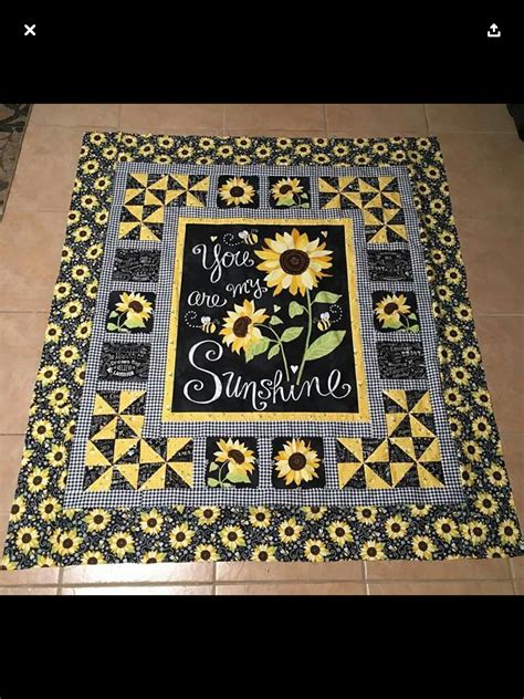 Pin by Faye on YOU ARE MY SUNSHINE | Fabric panel quilts, Scrappy quilt patterns, Sunflower quilts