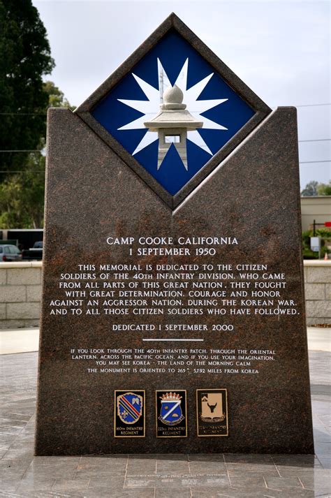 Photo: 40th Infantry Division Korean War Memorial Marker
