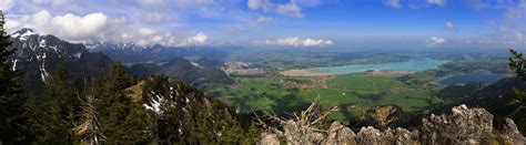 Forggensee seen from Tegelberg – PanoTwins