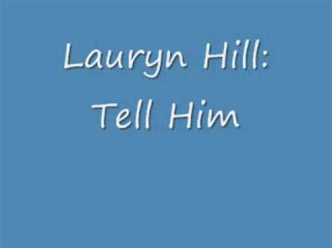 Lauryn Hill: Tell Him - YouTube