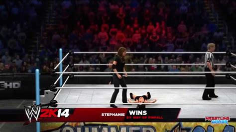 WWE SummerSlam 2014 Brie Bella vs Stephanie Mcmahon Result! WWE 2K14 - YouTube