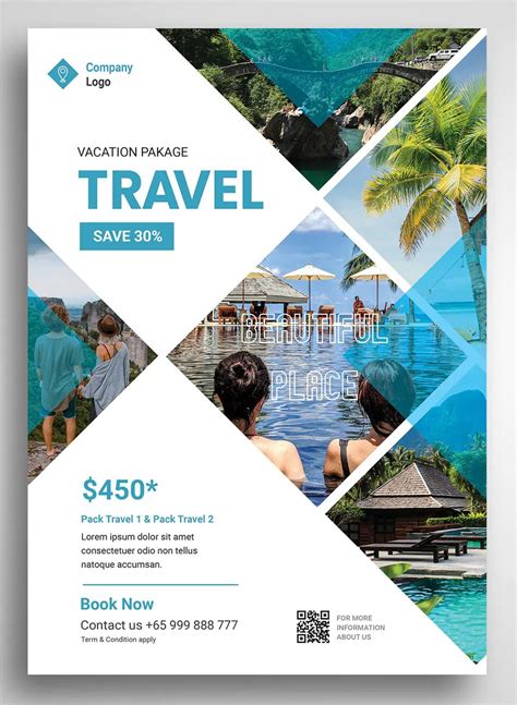 a travel flyer with photos and text on it