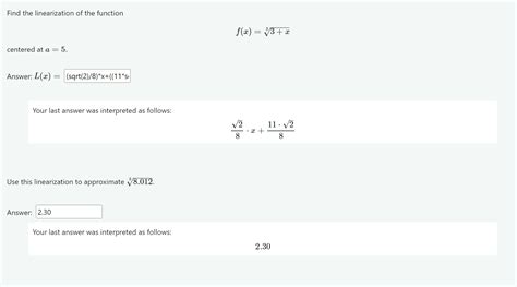 Linearize the equation and Use this linearization to | Chegg.com