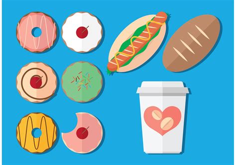 Coffee and Donut Vectors - Download Free Vector Art, Stock Graphics & Images