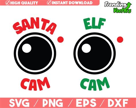 Santa Cam Elf Cam SVG Bundle Funny Kids Christmas SVG Cut File for ...