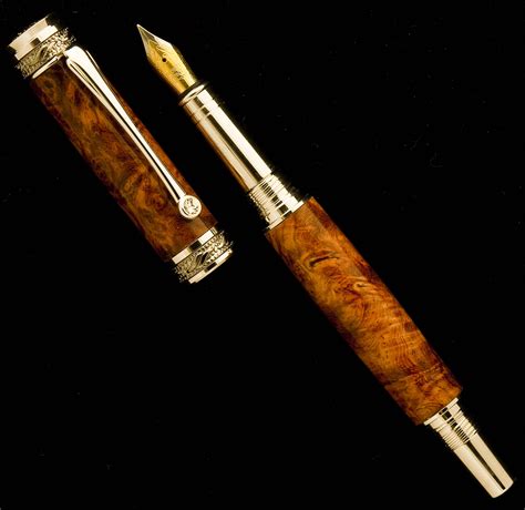 Amboyna Burl Majestic Junior Fountain Pen | The International Association of Penturners