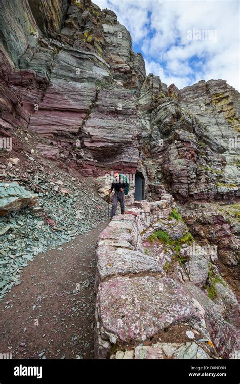 Hike in Glacier National Park,Montana Stock Photo - Alamy