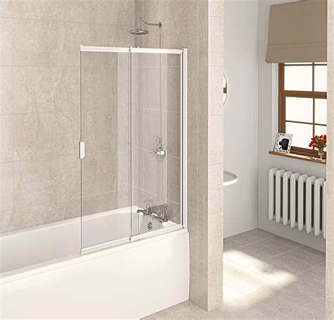 Aqualux Aqua 4 White 2-Panel Slider Bath Screen 820mm - FBS0326AQU