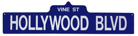 Hollywood Blue (Vine) Street Sign - 3060 | eBay