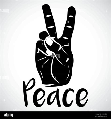 Icon hand peace sign for creative use in graphic design Stock Vector Image & Art - Alamy
