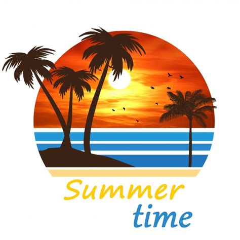 Beach Sunset Summer Logo Free Stock Photo - Public Domain Pictures