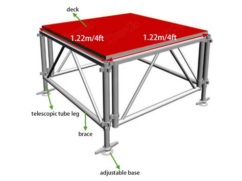 Adjustable Movable Portable Aluminum Stage Platform with Step Stair for Sale – TourGo - TourGo ...