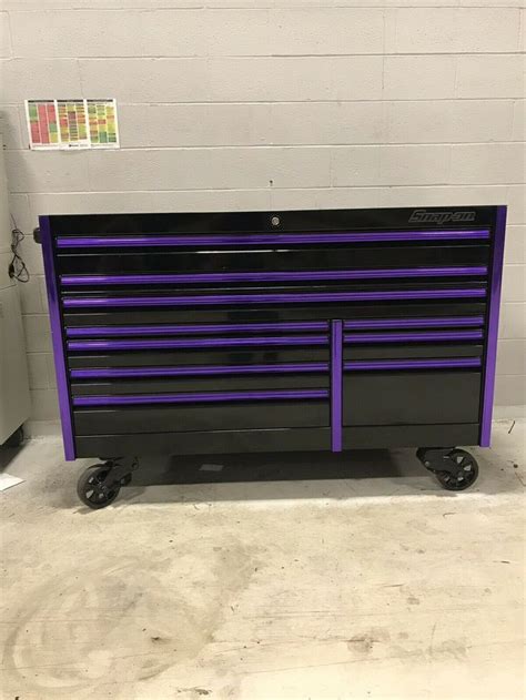 Snap On Epiq Toolbox Black Purple Triple Bank 68” FREE SHIPPING in 2021 | Tool box, Cool garages ...