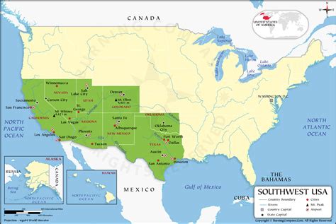 Southwest States Map Map Of Southwest Us States North - vrogue.co