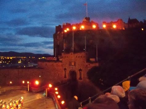 Edinburgh Castle in Scotland during the Military Tattoo in 2010. Quite ...