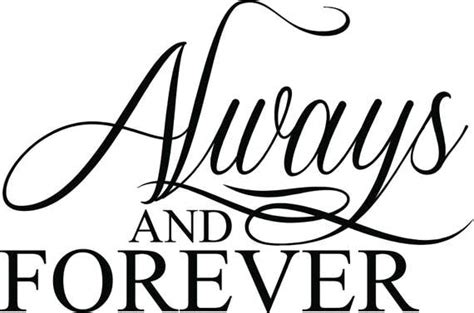 Always and forever clipart, Love Quote Word Art, Always and forever Digital Cutting File, Decal ...