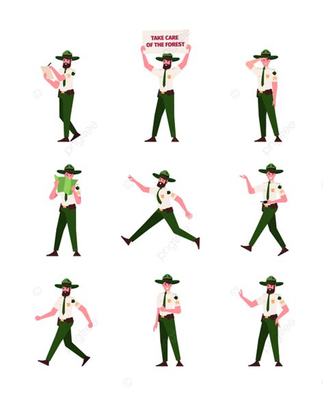 Park Rangers Forest Ranger Uniform, Set, In, Persons PNG and Vector with Transparent Background ...