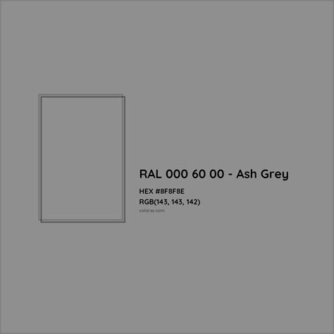 About RAL 000 60 00 - Ash Grey Color - Color codes, similar colors and ...