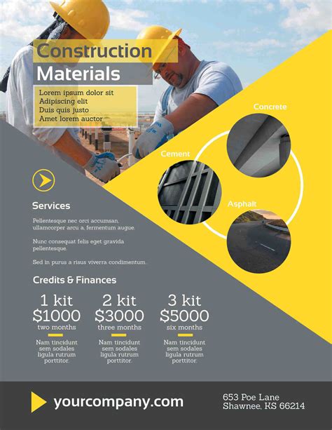 Construction Materials – Business Flyers