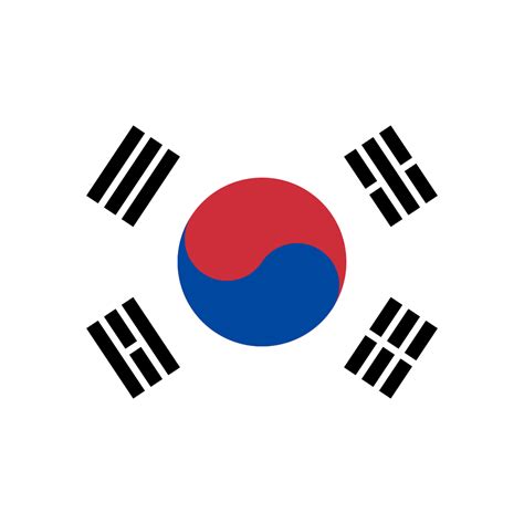 KR South Korea Flag Icon | Public Domain World Flags Iconpack ...