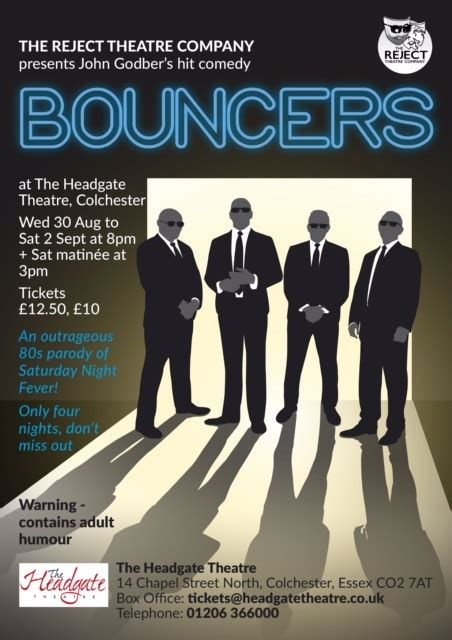 Bouncers by John Godber at Headgate Theatre event tickets from TicketSource