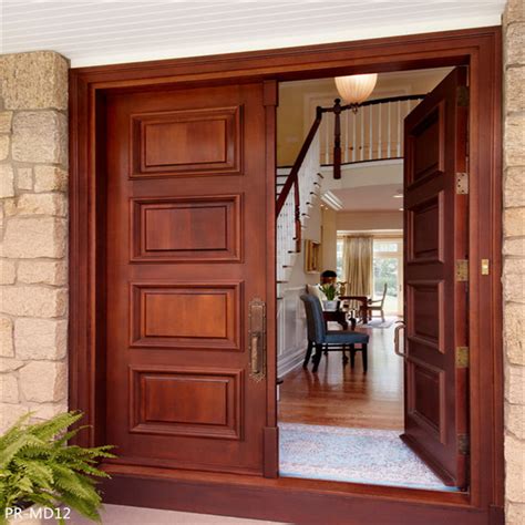 solid wood main entrance wooden door designs