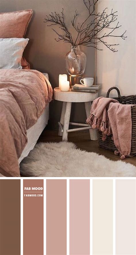 20 Best Bedroom Colour Combination Ideas : Brownish with Pink Undertones