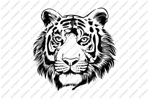 Animals Svg Wild Animals Vector Graphics. Tiger Head Svg Tiger Clipart Tiger Svg File Papercraft ...