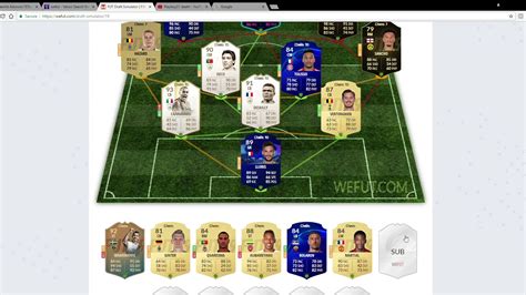 FUT Draft Simulator Fifa 19 Ultimate Team Wefut - YouTube