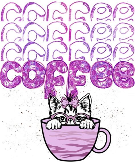 Coffee Cat In Cup Poster Free Stock Photo - Public Domain Pictures