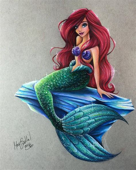 Ariel - Disney Princess Drawings by Max Stephen … | Disney princess drawings, Disney artwork ...