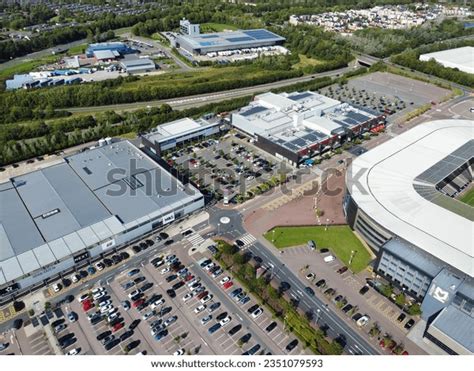 Aerial View Modern Football Stadium Mk Stock Photo 2351079593 ...