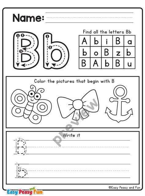 Letter B Worksheets For Pre Printables - Infoupdate.org