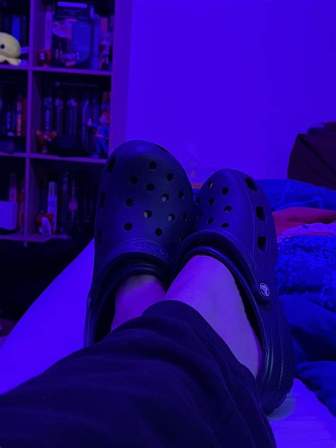 Blue crocs and a blue light. Happy to be part of the crocs fam : r/crocs