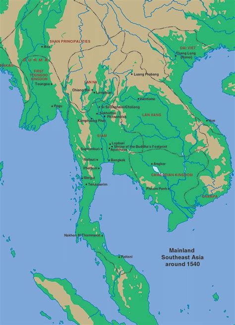 The Kingdom of Siam: The Art of Central Thailand | India world map, Siam, Map