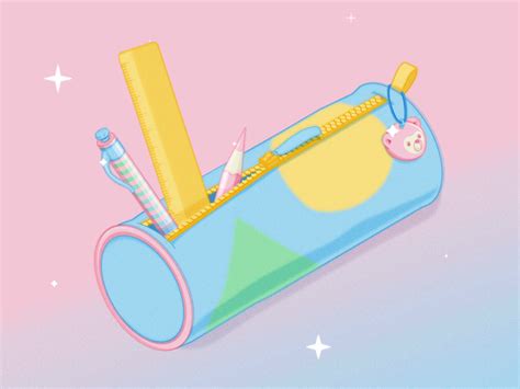 kawaii pencil case by Lera on Dribbble