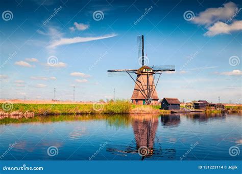 Famous Windmills in Kinderdijk Museum in Holland Editorial Stock Image - Image of captivating ...