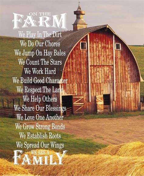 On The Farm - Farm Rules with Barn Wood Sign, Canvas Wall Art ...