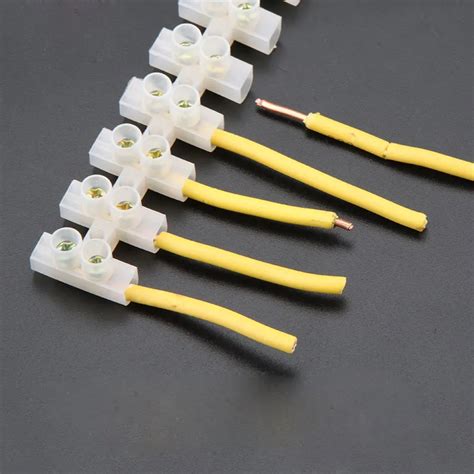 20A 12 Position Wire Connector Plastic Barrier Terminal Block Screw ...