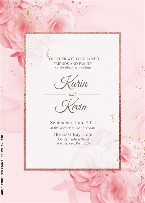 7+ Beautiful In Pink Wedding Invitation Templates | Download Hundreds ...