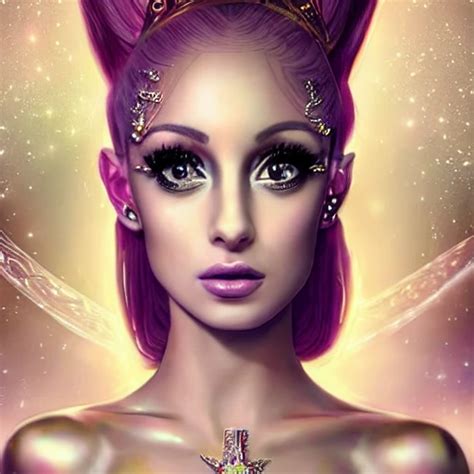 Arianna Grande as a space princess, ornate jewelry, ultra realis ...