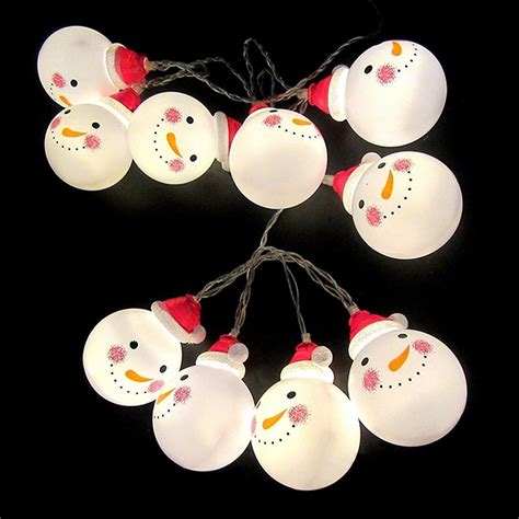 1.5M/3M 10/20 led Christmas Light Snowman String Lights AA Battery ...