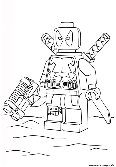 Lego Deadpool Coloring Pages Printable