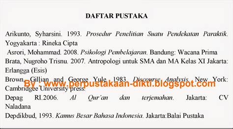 Contoh Daftar Pustaka Dan Cara Menulis Daftar Pustaka Contoh Surat ...