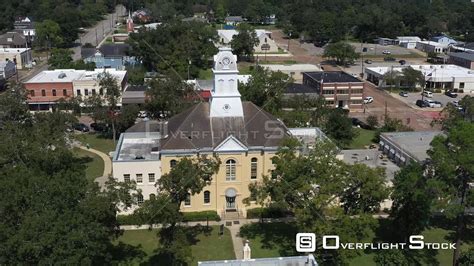 OverflightStock | County Courthouse in a Small Town, Jasper, Texas, USA Aerial Stock Footage