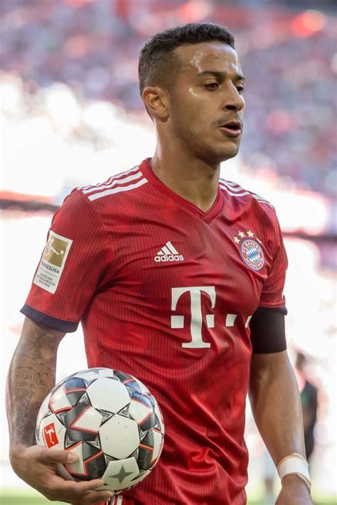 Thiago Alcantara of FC Bayern Muenchen looks on prior to the... | Fc bayern münchen, Bayern ...