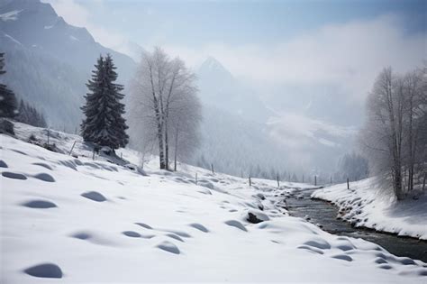 Premium AI Image | The Austrian Alps transform into a snowy wonderland ...