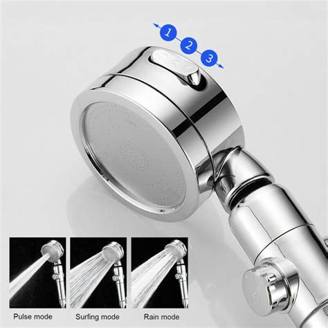 New 3 Modes High Pressure Showerhead Handheld Shower Head with ON/Off ...