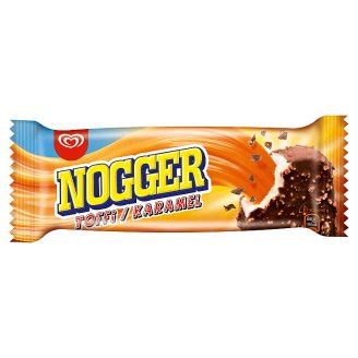 Nogger Chocolate Coated Vanilla Flavoured Ice Cream with Caramel Sauce and Biscuit Pieces 90 ml ...